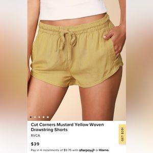 Rvca mustard lounge shorts